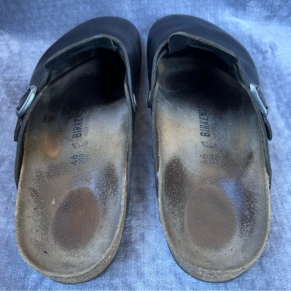 Birkenstock Boston Leather Clogs Black Men’s EU 46 US 13 Casual Comfortable - Picture 13 of 15